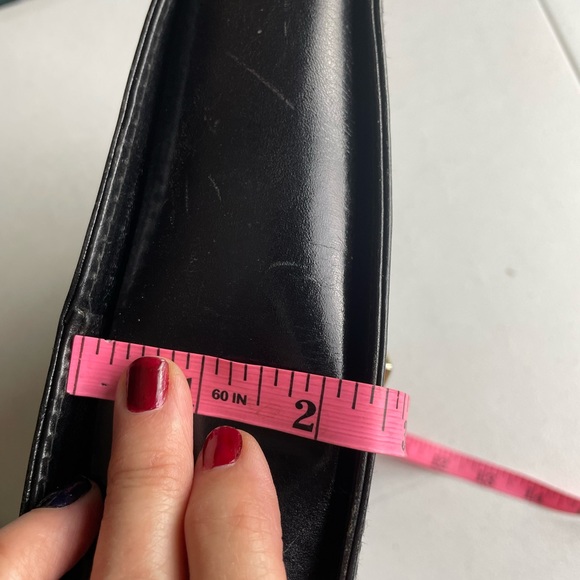 Vintage Leather Purse/Handbag Black/Brown Made in Italy - Picture 9 of 10